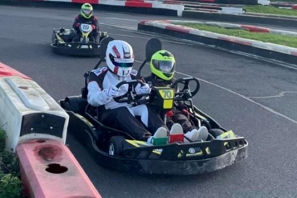 dual drive kart in action