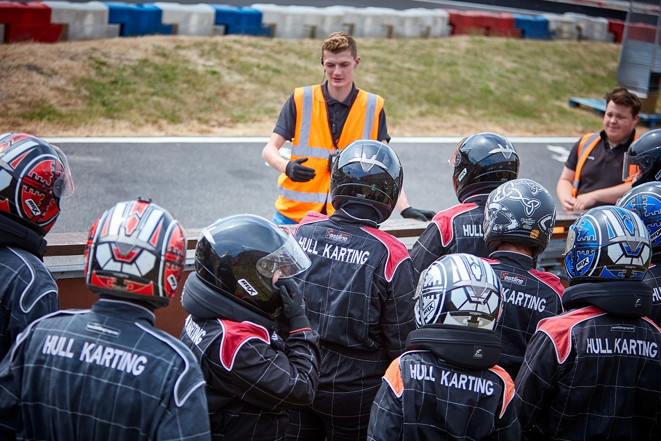 An image of a safety briefing taking place