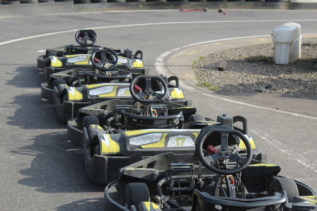 An image of our karts lined up